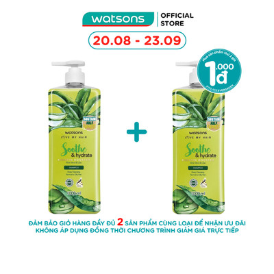 Dầu Gội Watsons Aloe Vera Lilac Shampoo 1000ml