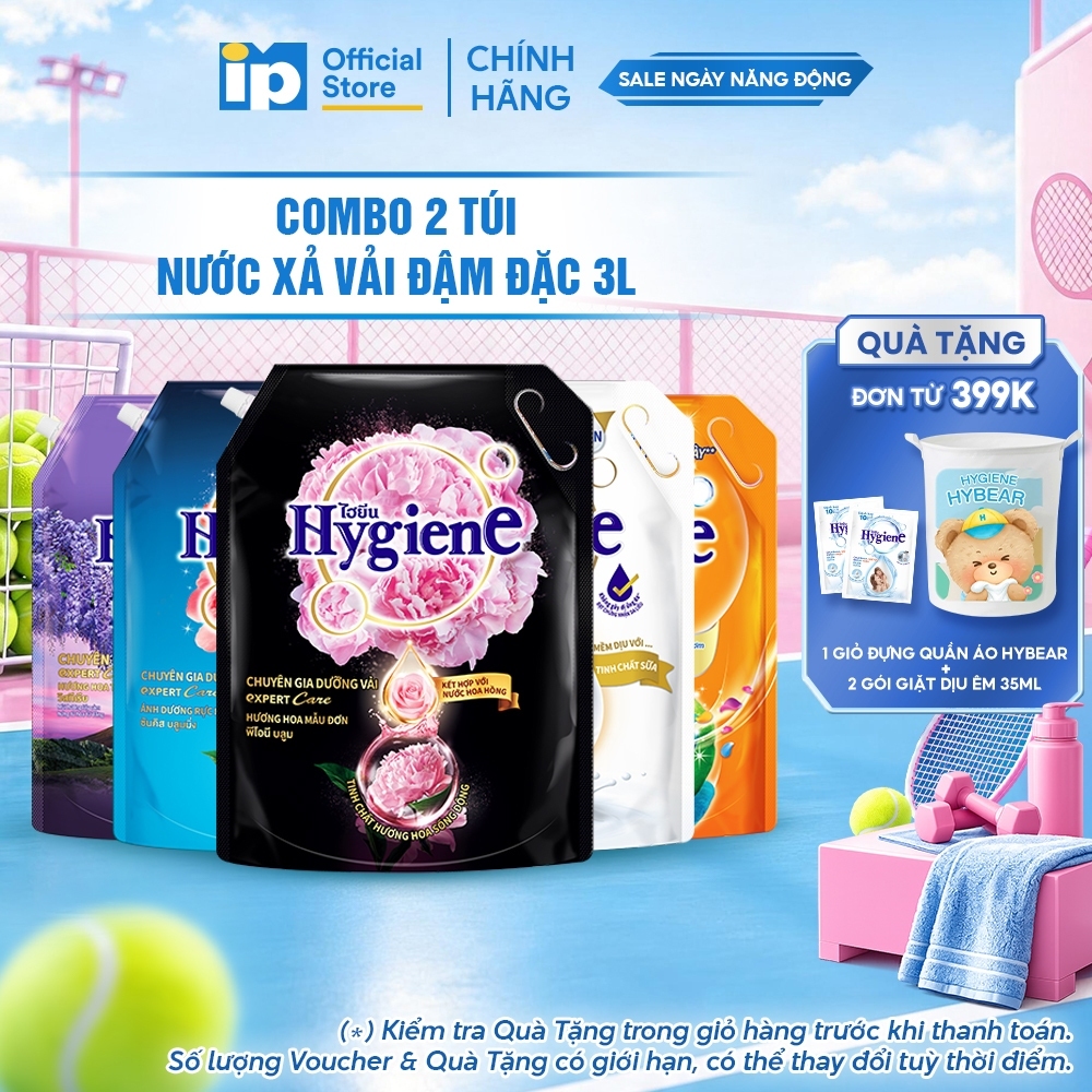 [NEW] Combo 2 Nước Xả Vải Đậm Đặc Hygiene 3L