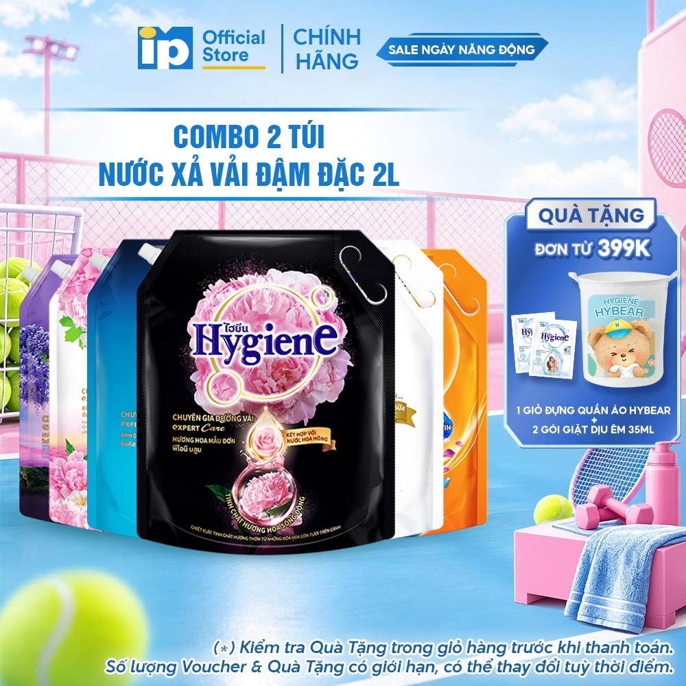 Combo 2 Nước Xả Vải Đậm Đặc Hygiene 2L/2.2L