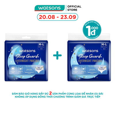 Băng Vệ Sinh Dạng Quần Watsons Chống Tràn Size M-L 2pcs