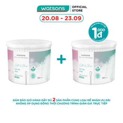 Tăm Bông Watsons Paper Shaft Cotton Buds 300s