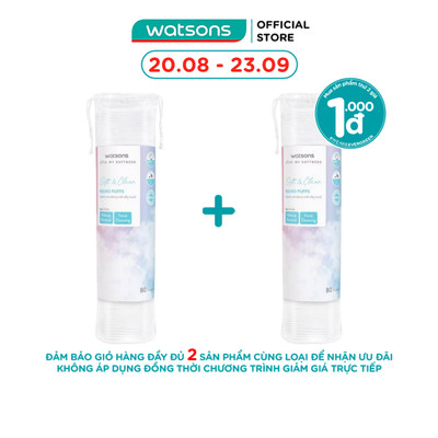 Bông Tẩy Trang Watsons Round Puffs 80S