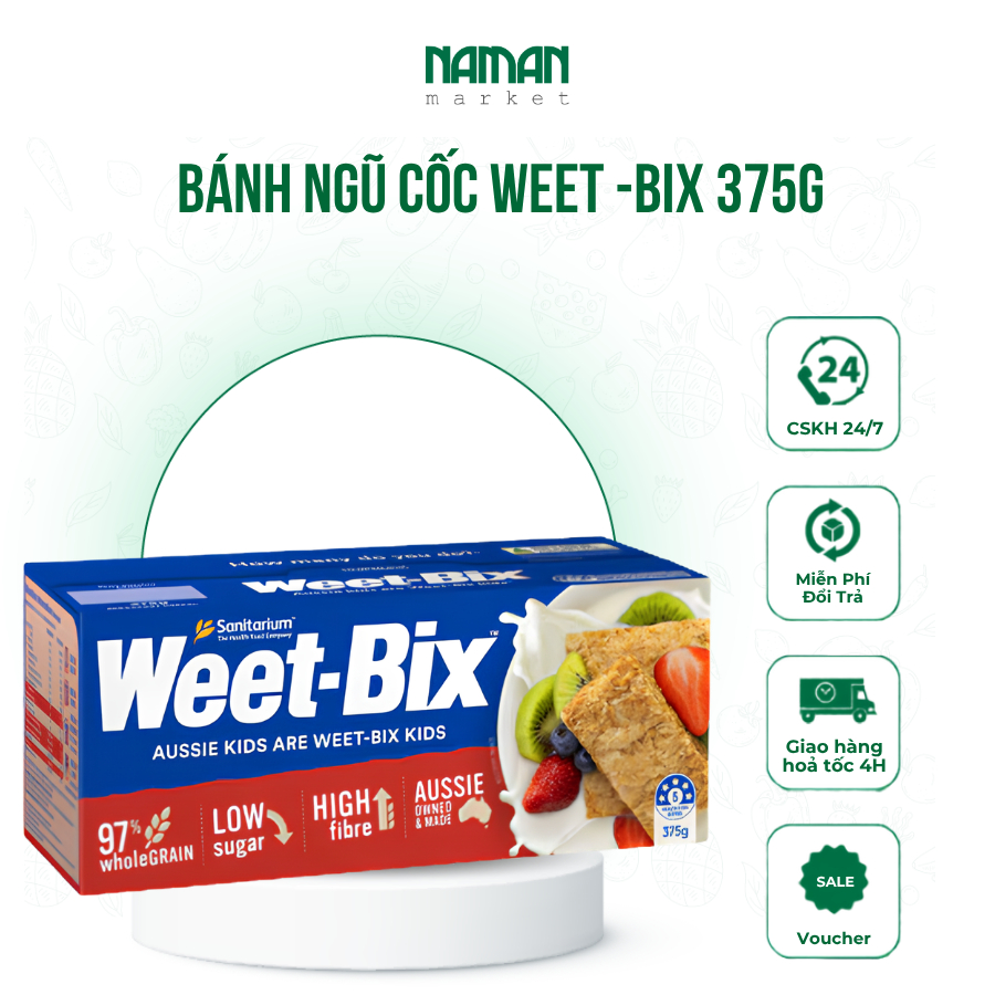 Bánh ngũ cốc Weet -Bix 375g - Nam An Market