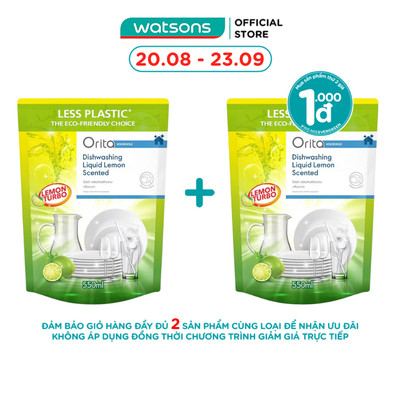 Nước Rửa Bát Orita Hương Chanh Lemon Scented Dish Washing Liquid 500ml