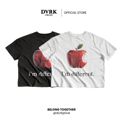 Áo Thun Unisex Form Boxy DVRK Privé I'm Different Vải Cotton Cao Cấp Áo Couple Wash Local Brand
