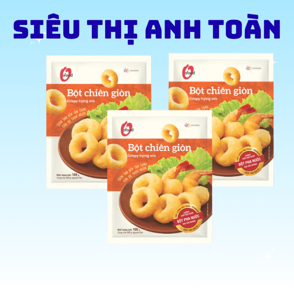 Combo 3/6 Gói Bột Chiên Giòn Ofood 100g Chính Hãng