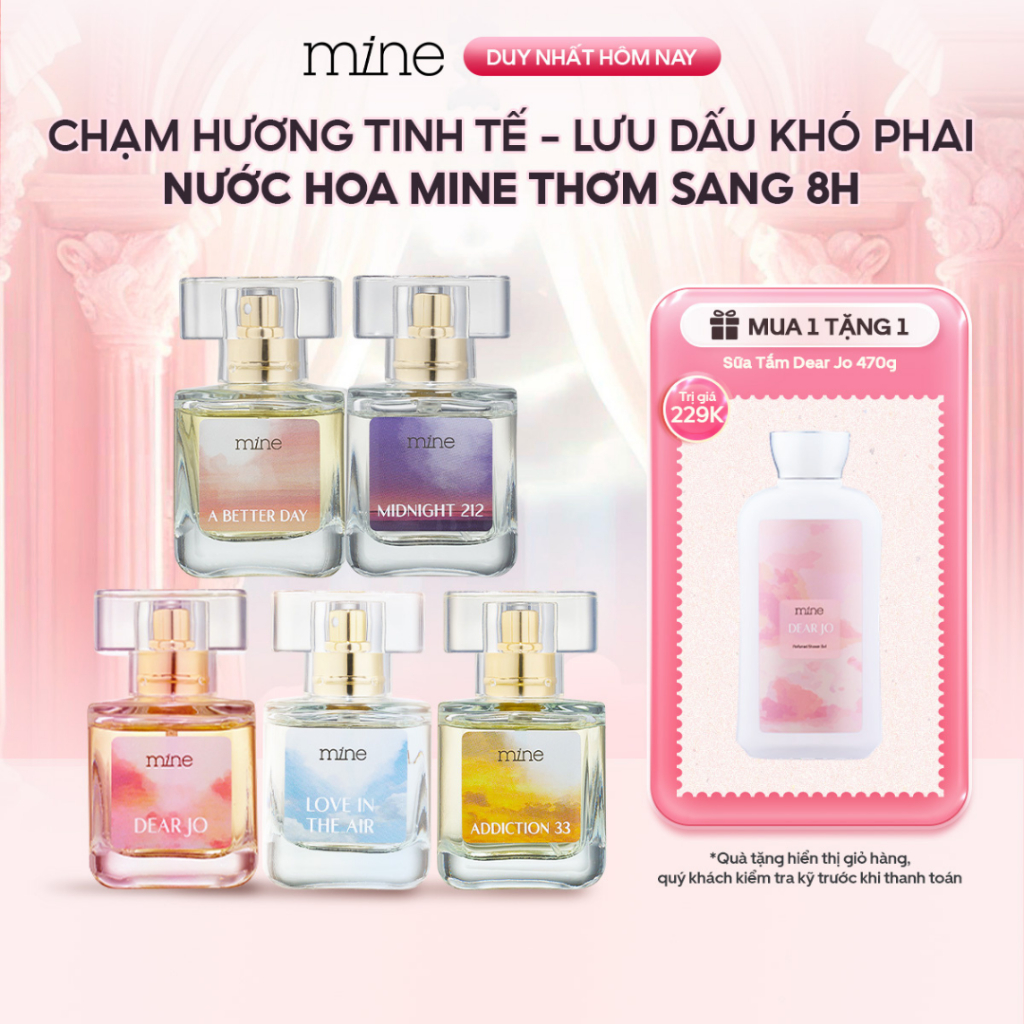 [TẶNG 1 SỮA TẮM DEAR JO 470G] Nước Hoa Nữ FullSize Cao Cấp Thơm Lâu 8H Nước Hoa Mine BST Hương Ngọt 