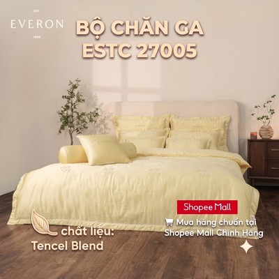[EVERON] Bộ chăn ga ESTC 27005 Mimosa - Vàng sang trọng, lịch sự