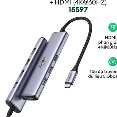 [Shopee Sinh Viên] Hub chuyển đổi Type C UGREEN 15495 15596 60560 PD 100W | Bảo hành chính hãng 18 tháng 1 đổi 1