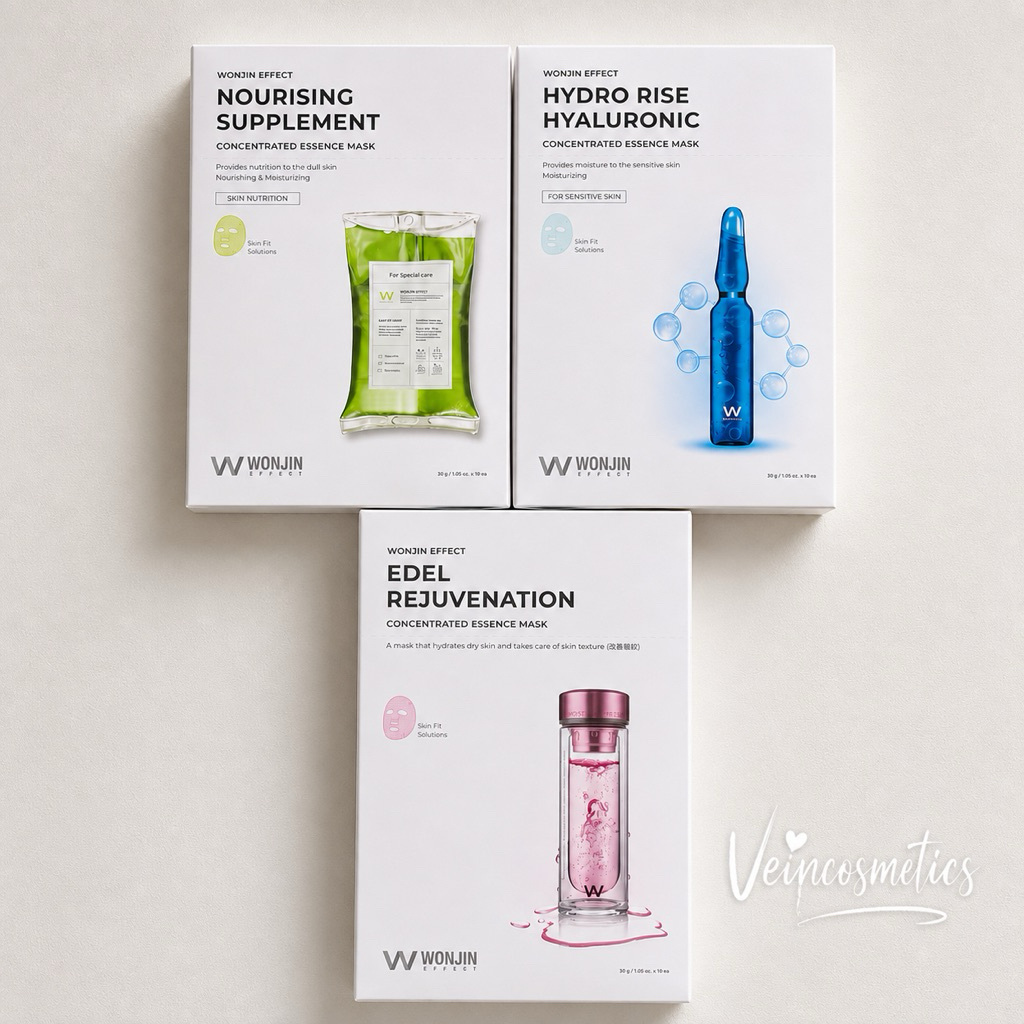[HỘP 10 MIẾNG] Mặt nạ Wonjin dưỡng da mask DR.WONJIN vàng - xanh lá - xanh dương