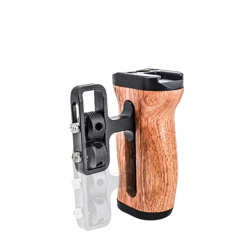 Tay cầm gỗ Side Handle Handgrip đa năng dành cho máy ảnh với ốc vít 1/4 hoặc kẹp NATO
