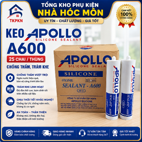 Keo Apollo A600 – 25 Chai/Thùng – Chống Thấm, Trám Khe