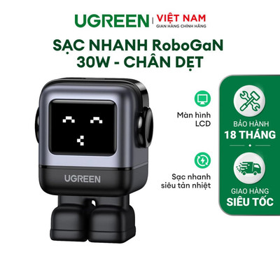 [Shopee Sinh Viên] Củ sạc nhanh Robot 30W/65W UGREEN CD319 | Công nghệ GaN | Bảo hành 18 tháng 1 đổi 1