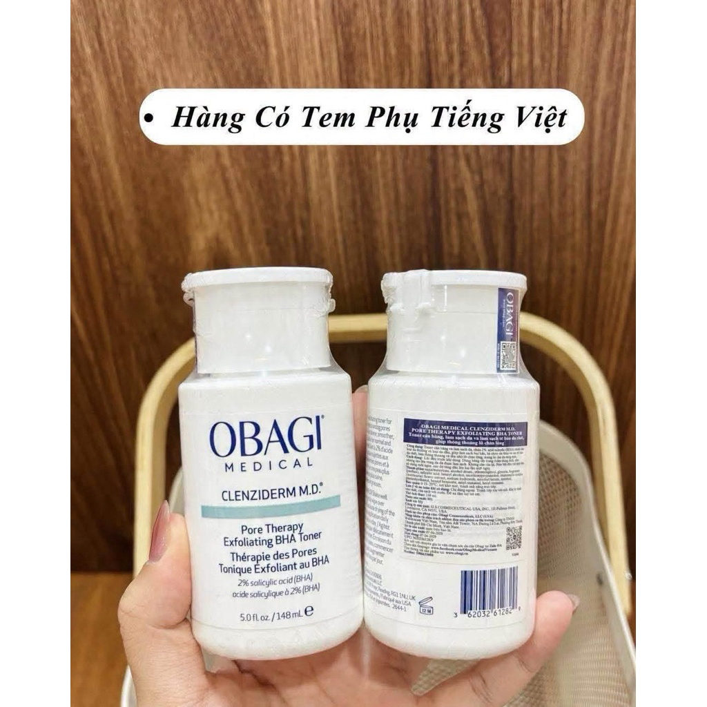 Toner chứa 2% BHA Obagi Clenziderm M.D. Exfoliating 148ml