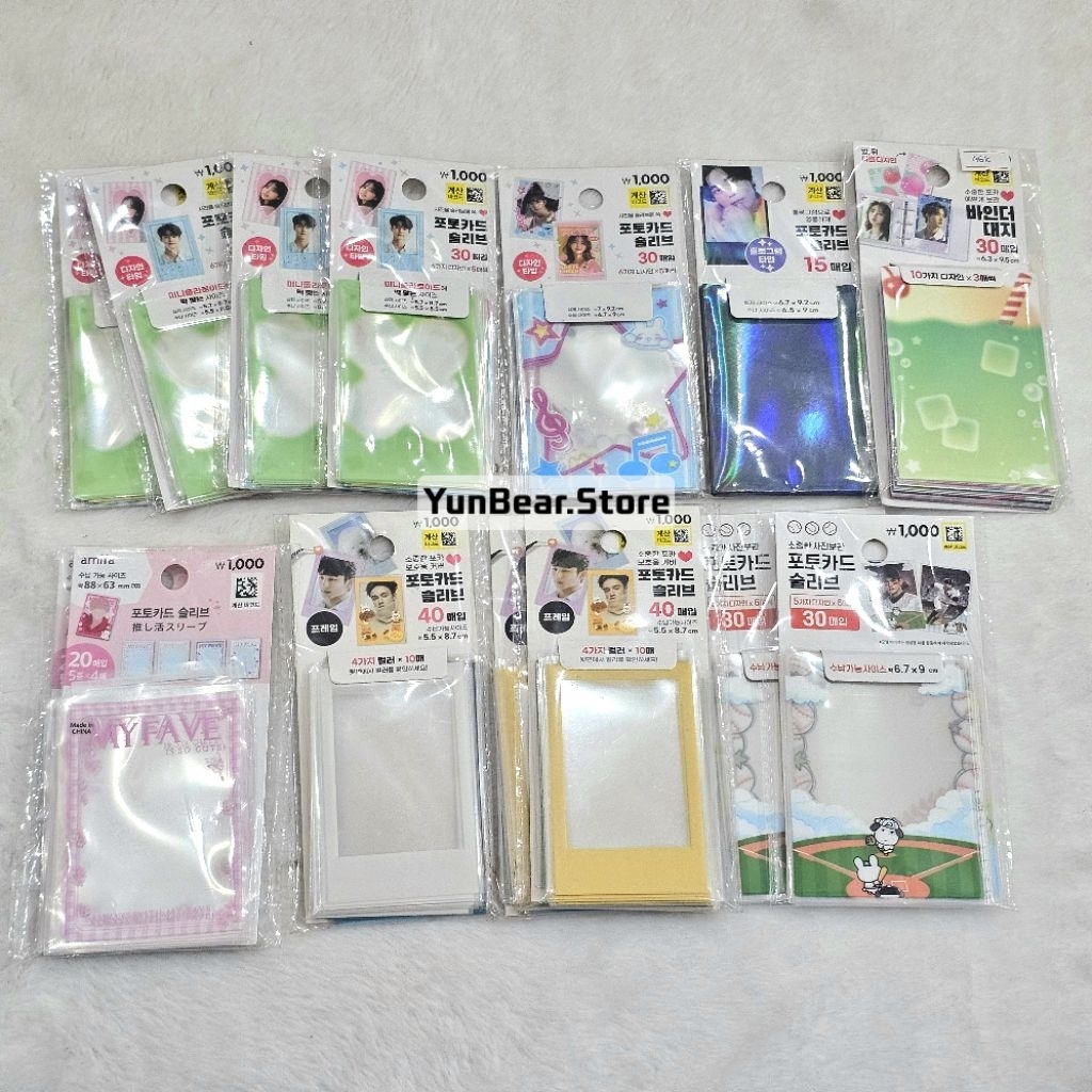 [MỚI 2025][Đọc kĩ mô tả] SLEEVE BỌC PHOTOCARD, POSTCARD, STRIP - DAISO HÀN QUỐC