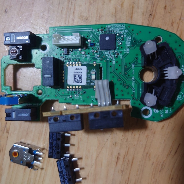 mainboard chuột logitech g102 gen 2 gen, 2 2023 mod sẳn click omron huano....