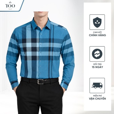 Áo sơ mi nam dài tay TQQ chất vải co giãn nhẹ, đứng phom K619CSB cao cấp, phù hợp với dân công sở