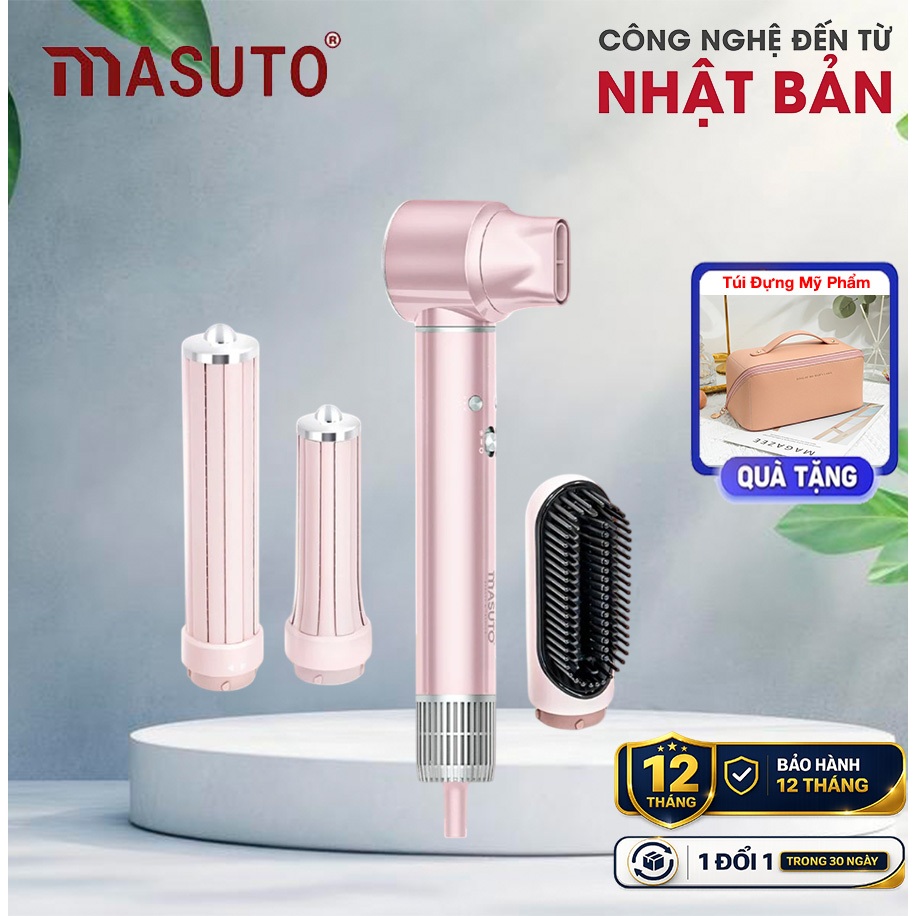 Máy Sấy Tóc Tạo Kiểu 5in1 Masuto Đa Chức Năng Công Nghệ Ion Giảm Hư Tổn Tóc 1300W