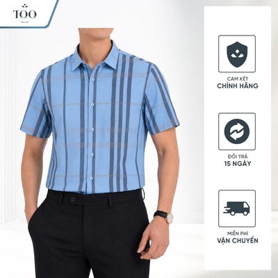 Áo Sơ Mi Nam Co Giãn 4 Chiều Công Sở Slim Fit Kẻ Lịch Sự TQQ SMK62C