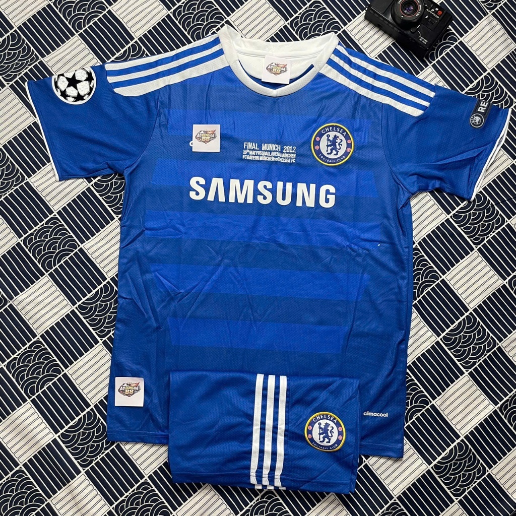 Bộ quần áo bóng đá CLB CHELSEA  RETRO 2011, LOGO TAY NHUNG - VẢI THÁI CAO CẤP