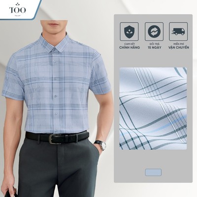 Áo Sơ Mi Nam Thun Lạnh Co Giãn 4 Chiều Kẻ Caro Chống Nhăn Vạt Bằng Mặc Đi Làm Lịch Sự TQQ SMK10C