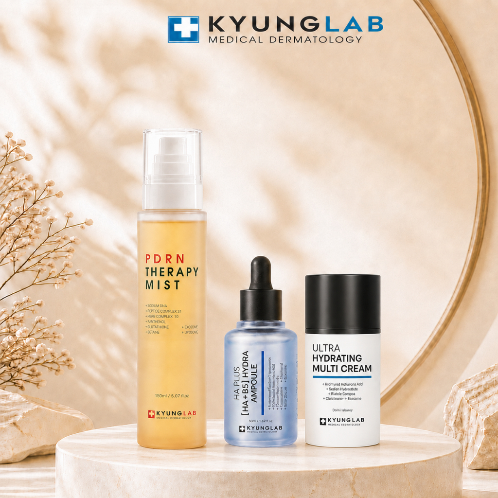 Bộ sản phẩm  xịt khoáng KyungLab, serum HAB5 KyungLab, kem dưỡng KyungLab cho da khô 50ML - 150ML