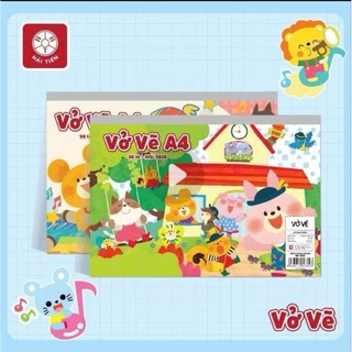 Vở vẽ A4 Hải Tiến dán gáy, vở vẽ học sinh
