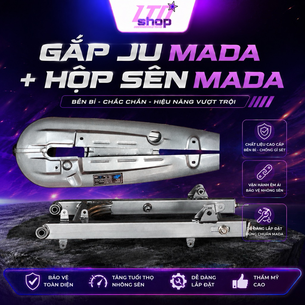 Gắp Jupiter MADA CAO CẤP tặng kèm pas tăng sên, cốt sau cho Sirius 50/110/Jupiter,...