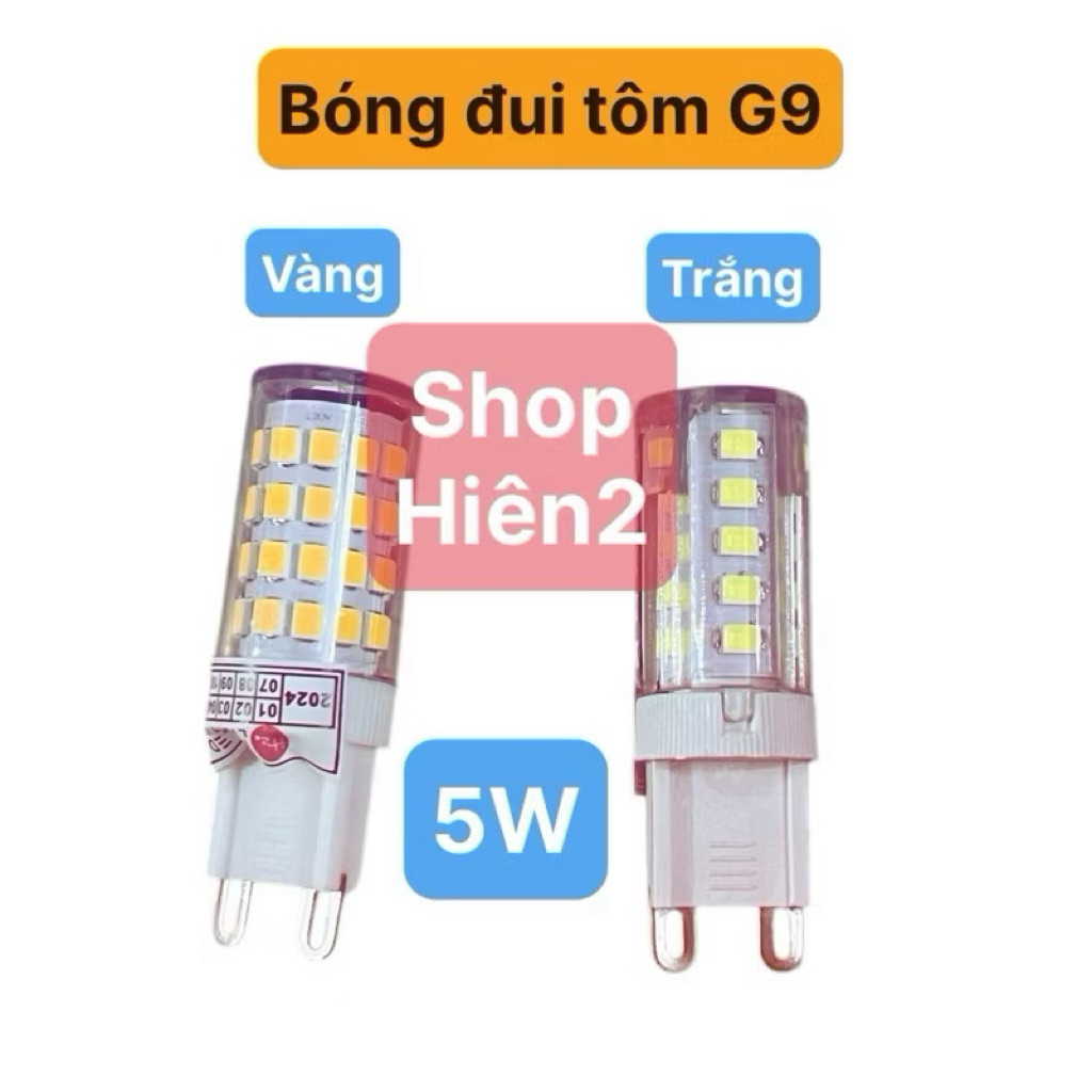 Bóng Led G9-5W 220V ( Đuôi Tôm ) Sáng Trắng/Vàng