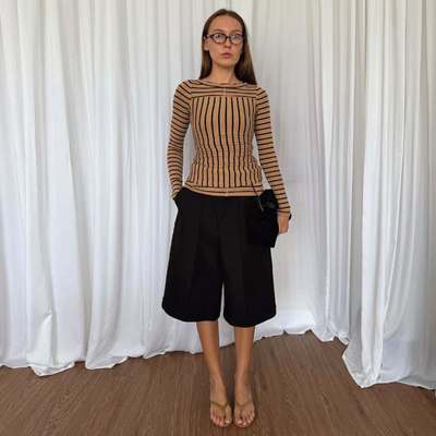 làminapparel - MULTI DIRECTIONAL STRIPED TOP
