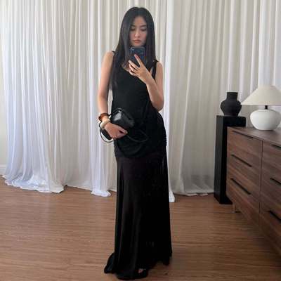 làminapparel - FLOWY MESH MAXI DRESS