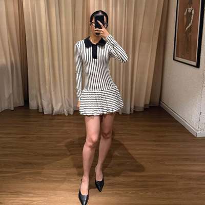 làminapparel - STRIPED POLO MINI DRESS