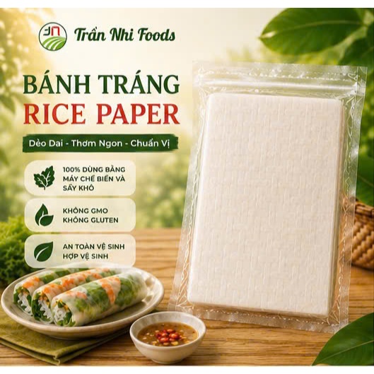 Bánh Tráng Siêu Mỏng 14x22cm Trần Nhi Foods