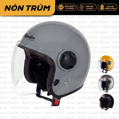 Mũ bảo hiềm 3/4 Andes 382 -382H có kính tiện dụng dành cho nam nữ đi xem máy