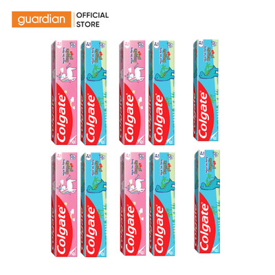 Combo 10 Kem Đánh Răng Colgate Trẻ Em Khủng Long Hương Dâu 40gr