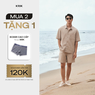 [KRIK x Bình An] Áo Sơ Mi Nam KRIK Form Classic Chất Nylon Mềm Mát Thiết Kế Túi Ngực Lớn Hiện Đại SC3341