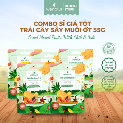 [COMBO SỈ GIÁ TỐT] Combo Trái cây sấy muối ớt we'natur 35g