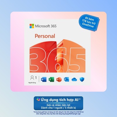 [ KEY GIA HẠN hoặc MUA MỚI ] Phần mềm Microsoft 365 𝐏𝐄𝐑𝐒𝐎𝐍𝐀𝐋 | 12 tháng | Dùng 1 người| 5 thiết bị | 1 TB Onedrive