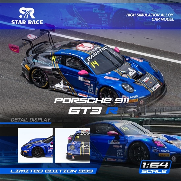 Xe Mô Hình Porsche 911 GT3 R 1:64 Star Race - Nhiều Phiên Bản Racing Livery