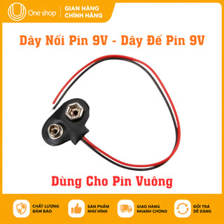 Combo 10 Đầu Nối Pin 9V - Dây Đế Pin 9V Loại Tốt Đầu Da Chống Oxy Hóa Dùng Cho Pin Vuông, Arduino