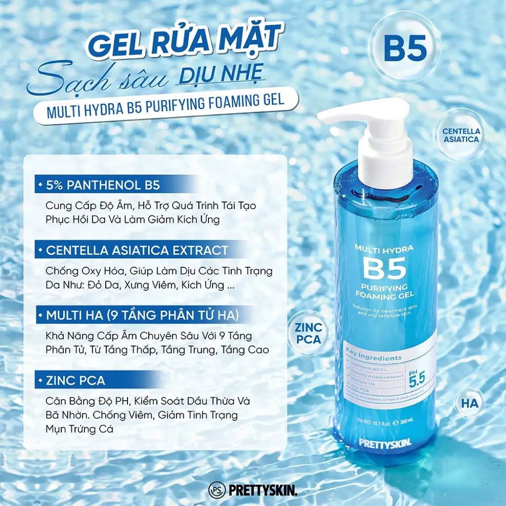 GEL RỬA MẶT MULTI HYDRA B5 PRETTYSKIN