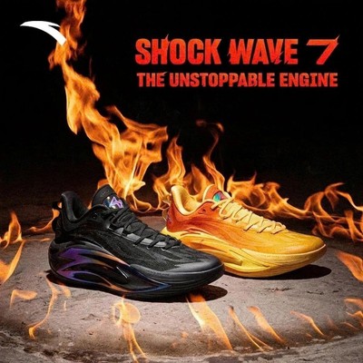 [TẶNG MŨ KAI] ANTA Men SHOCK WAVE 7 Giày Bóng Rổ Thể Thao Nam Basketball Shoes Kyrie Irving OUTDOOR 1125C1126A