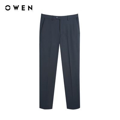 Owen - Quần tây Regular Fit Tăng đơ QRT263068 màu Xanh tím than chất liệu Flex pants