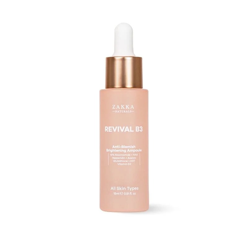 Serum Zakka Naturals hỗ trợ mờ thâm mụn, sáng đều màu da Revival B3 Anti-Blemish and Brightening Amp