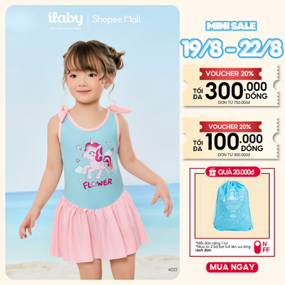 [TẶNG TÚI BƠI] Váy bơi bé gái đồ bơi bé gái dáng váy pony xinh xắn chất thun cao cấp [4022]