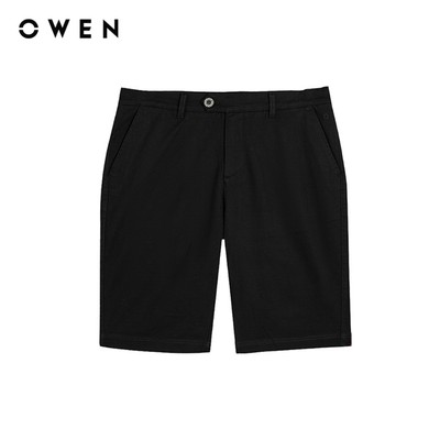 Owen - Quần short Slim Fit SK261015 màu Đen chất liệu Cotton Spandex