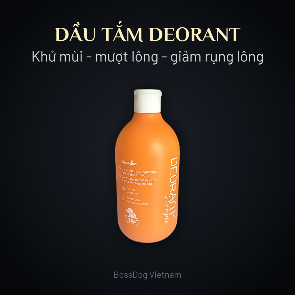 Sữa tắm chó Deorant - Khử mùi thú cưng - Mượt lông | BossDog