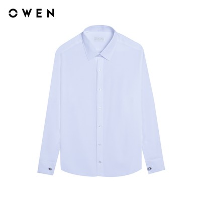 Owen - Áo sơ mi dài tay Slim Fit AS260005D màu Trắng chất liệu Nano cao cấp