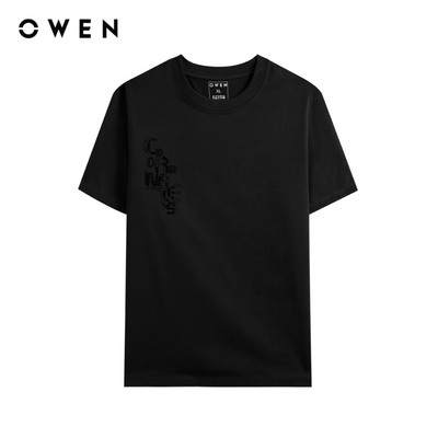 Owen - Áo T-shirt Relax Fit TSN260140 màu Đen chất liệu CVC Spandex