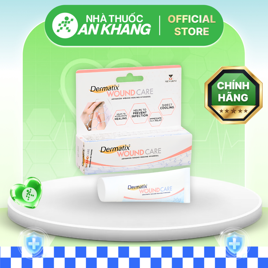 Gel Dermatix Wound Care hỗ trợ chữa lành vết thương tuýp 20g [Nhà Thuốc An Khang - Chính Hãng 100%]